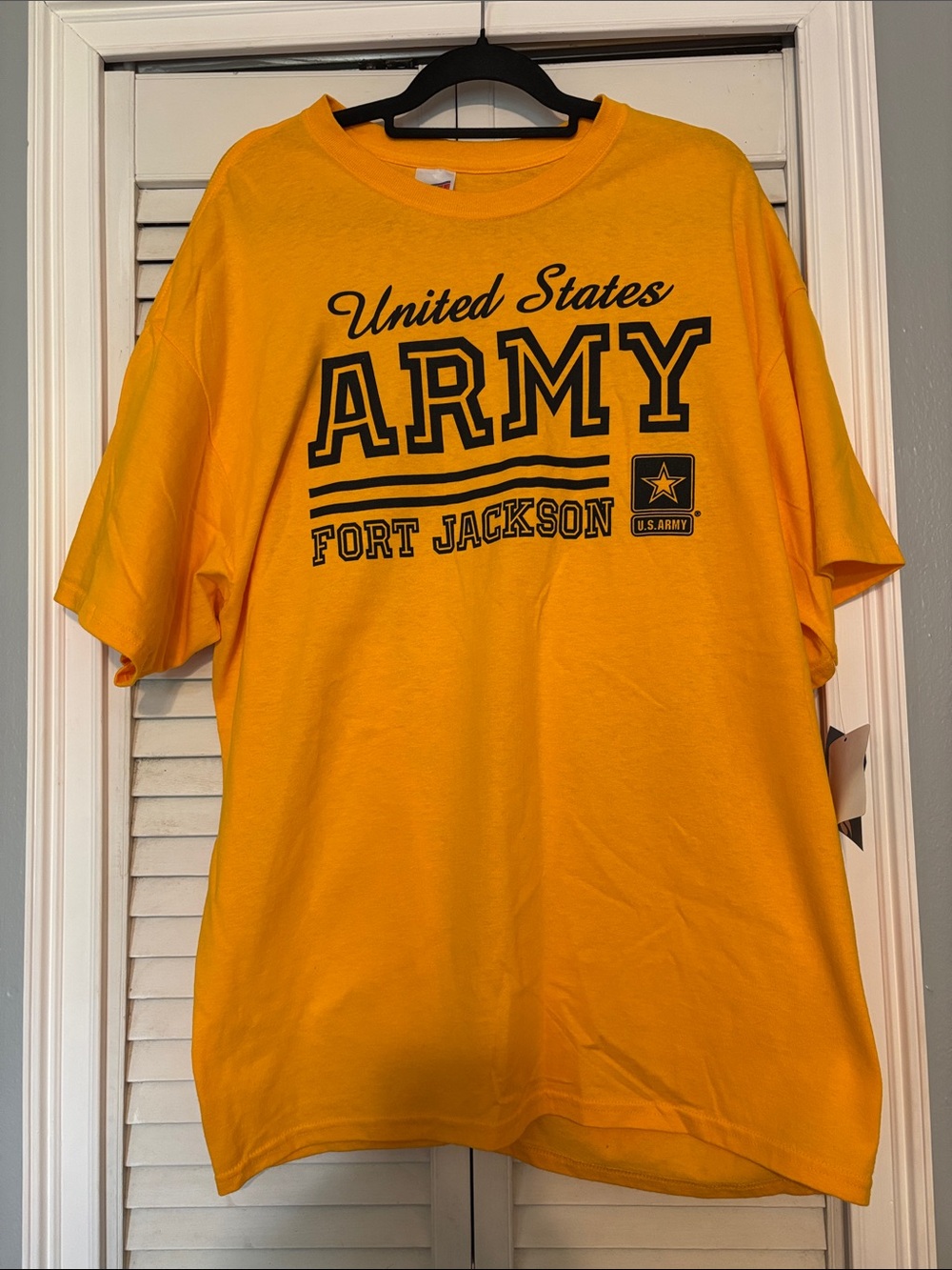 Soffe Yellow Graphic Crewneck Tee with Black Print